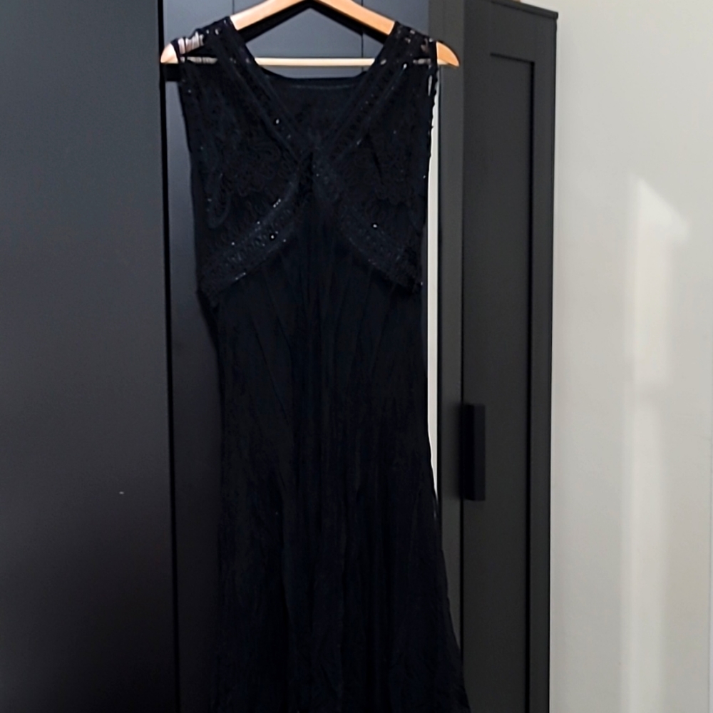 ECI New York Black Dress with Lace